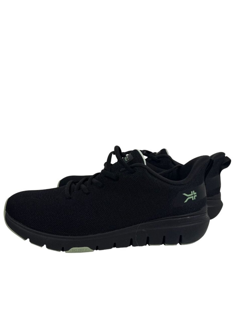 Kuru Flex Via Shoes Womens 11.5 Jet Black Forest Green Running Training